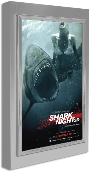 Satin Silver - Shark Night (301x574), Png Download