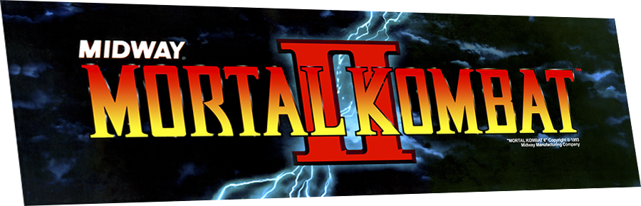 Mortal Kombat Ii Marquee - Tin Sign Mortal Kombat 2" Arcade Shop Game Room Marquee (900x290), Png Download