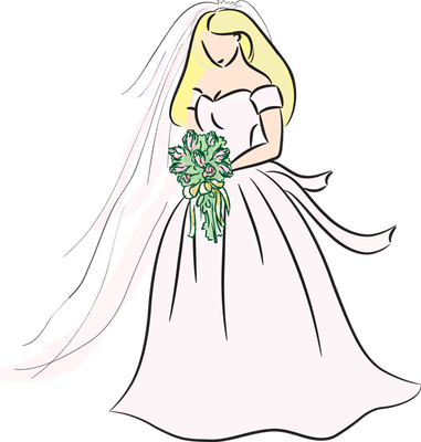 Bridal Clipart 3 Clip Art Image For Wedding Free Image - Bride (381x400), Png Download