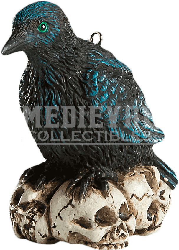 Raven Horror Ornament - Bigbolo Raven Skull Christmas Ornament (850x850), Png Download
