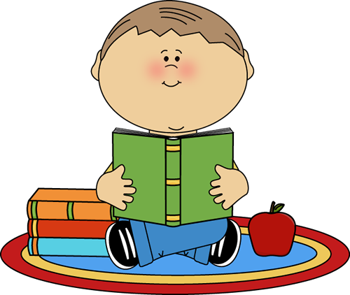 Boy Reading School Book - Reading A Book Clipart (500x422), Png Download