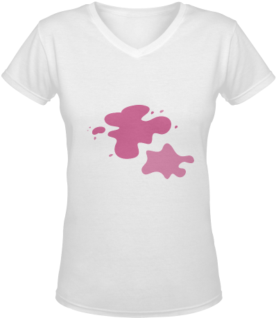 Color Splat Women's Deep V Neck T Shirt - V Neck White Shirt Womens (500x500), Png Download