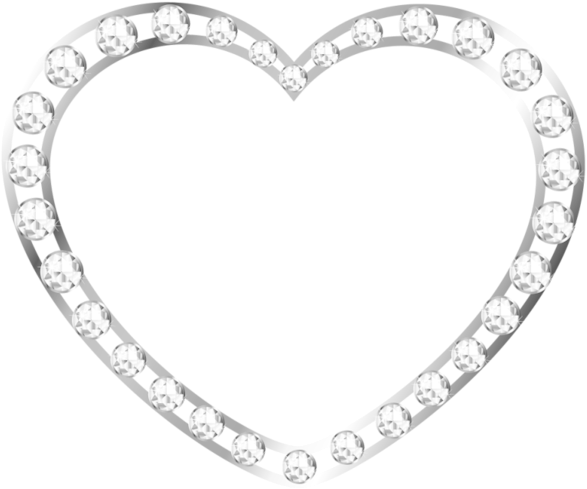 Silver Heart Frame Png (600x522), Png Download