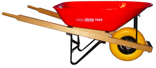 True Temper 6 Cu. Ft. Wheelbarrow With Steel Handles (500x500), Png Download