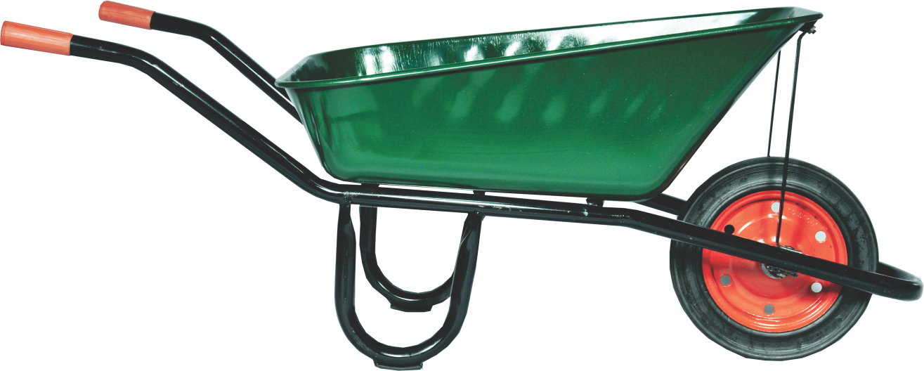 Economy Concrete Pan Wheelbarrow - Wheelbarrow (1315x528), Png Download