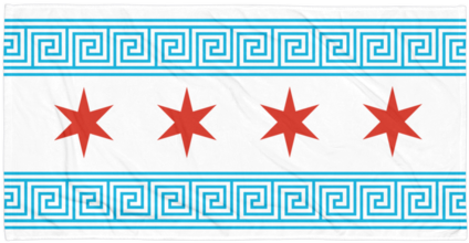 Greek Chicago Flag - Chicago Flag (480x480), Png Download