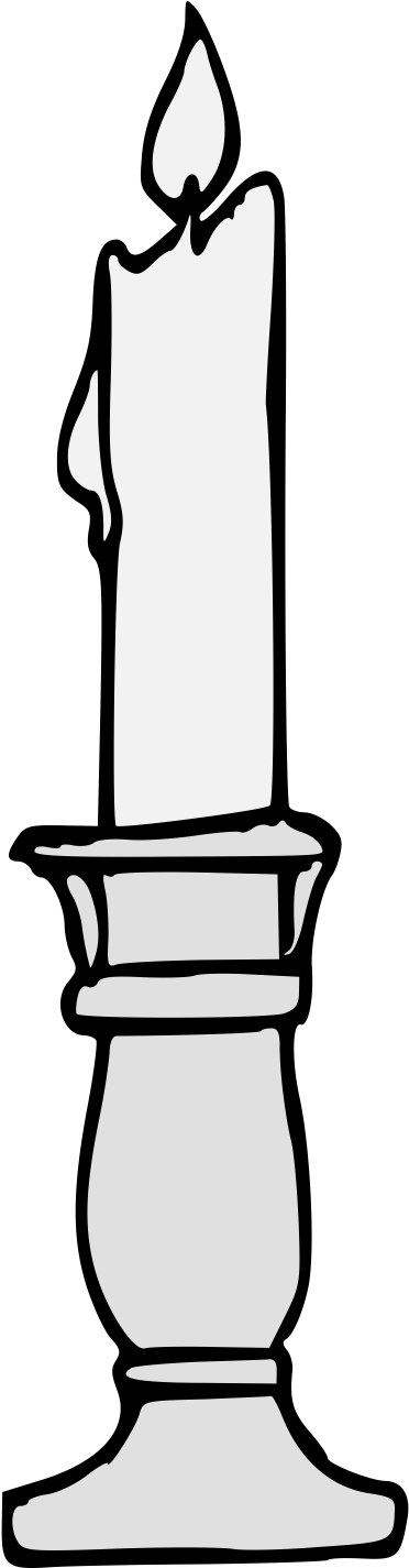 Candle Enflamed On A Candlestick - Chair (417x1424), Png Download