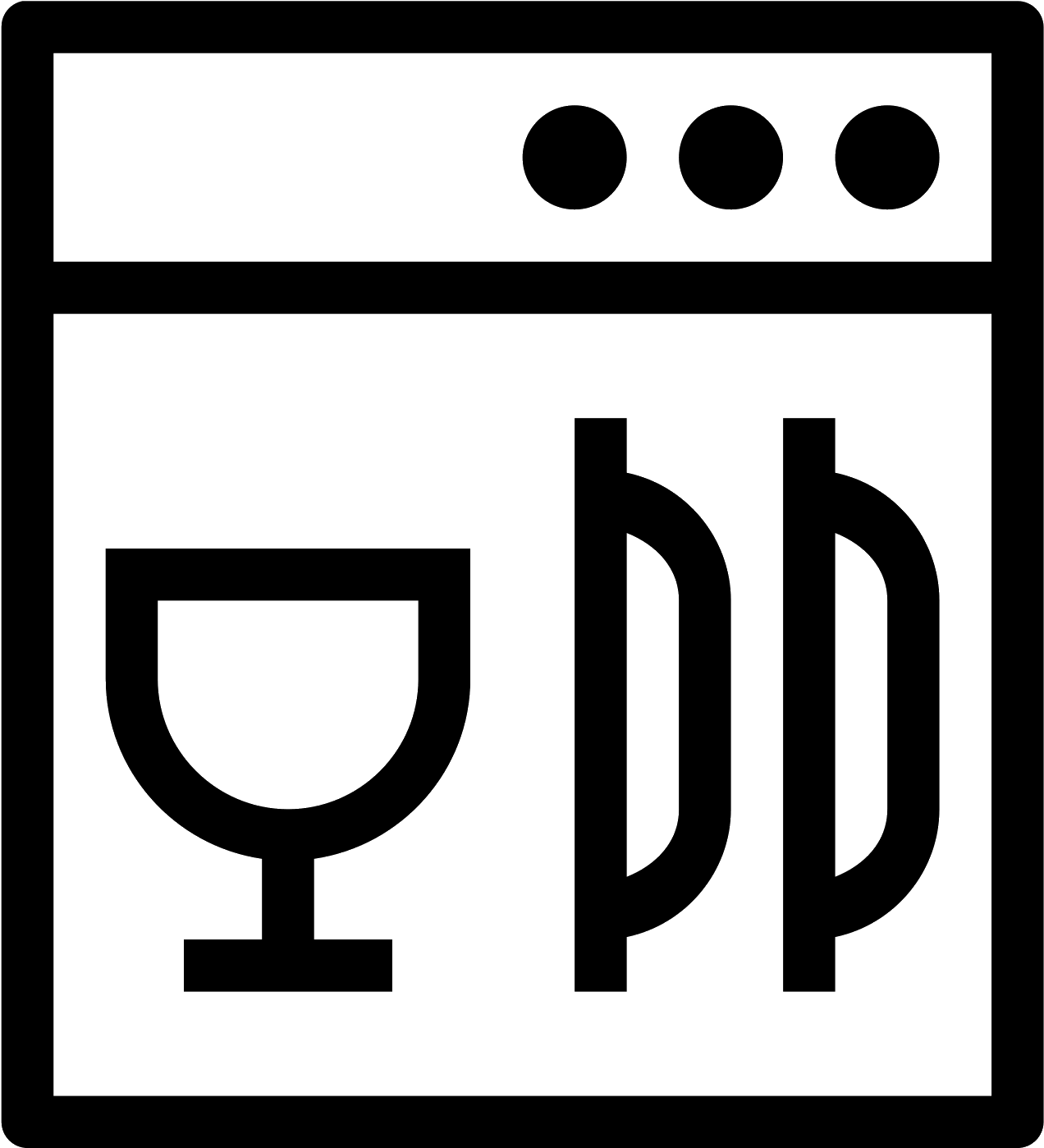 It's A Logo Of A Dishwasher Which Looks Like A Square - Dishwasher Icon (1600x1600), Png Download