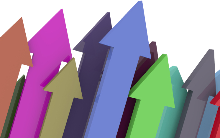 A Group Of Colored Arrows Pointing Up - Open Source Software Gif (745x500), Png Download