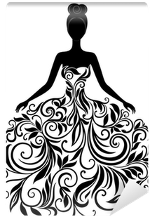 Woman In Dress Silhouette Png Vector Silhouette Of - Xv Años Dibujos Png (400x400), Png Download