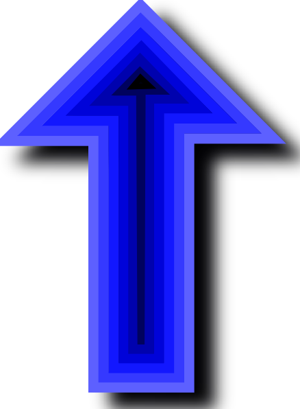 Free Arrow Pointing Up Png - Blue And Black Arrow (438x596), Png Download