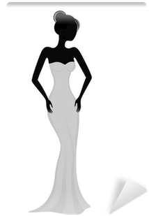 Silhouette Of A Girl In White Evening Dress Wall Mural - Awakening The Social Butterfly In You [book] (400x400), Png Download