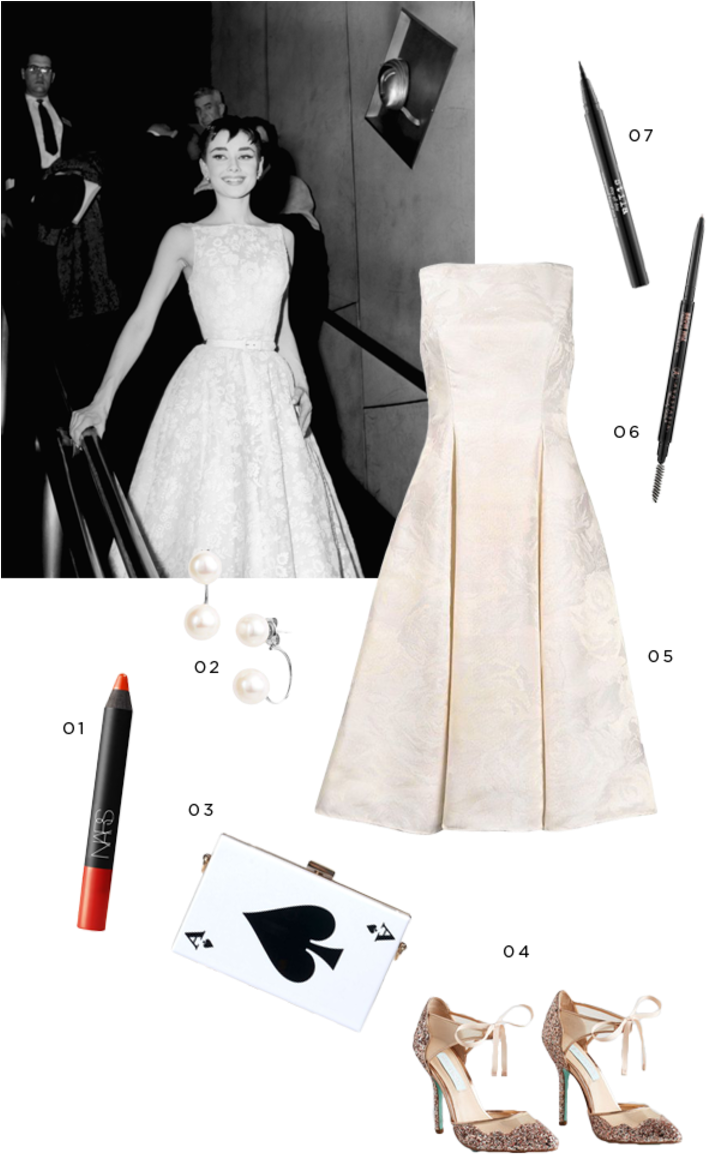 Audrey Hepburn Style Icon Vintage Retro Elegant Ladylike - Vintage Hollywood Red Carpet Dresses (744x1200), Png Download
