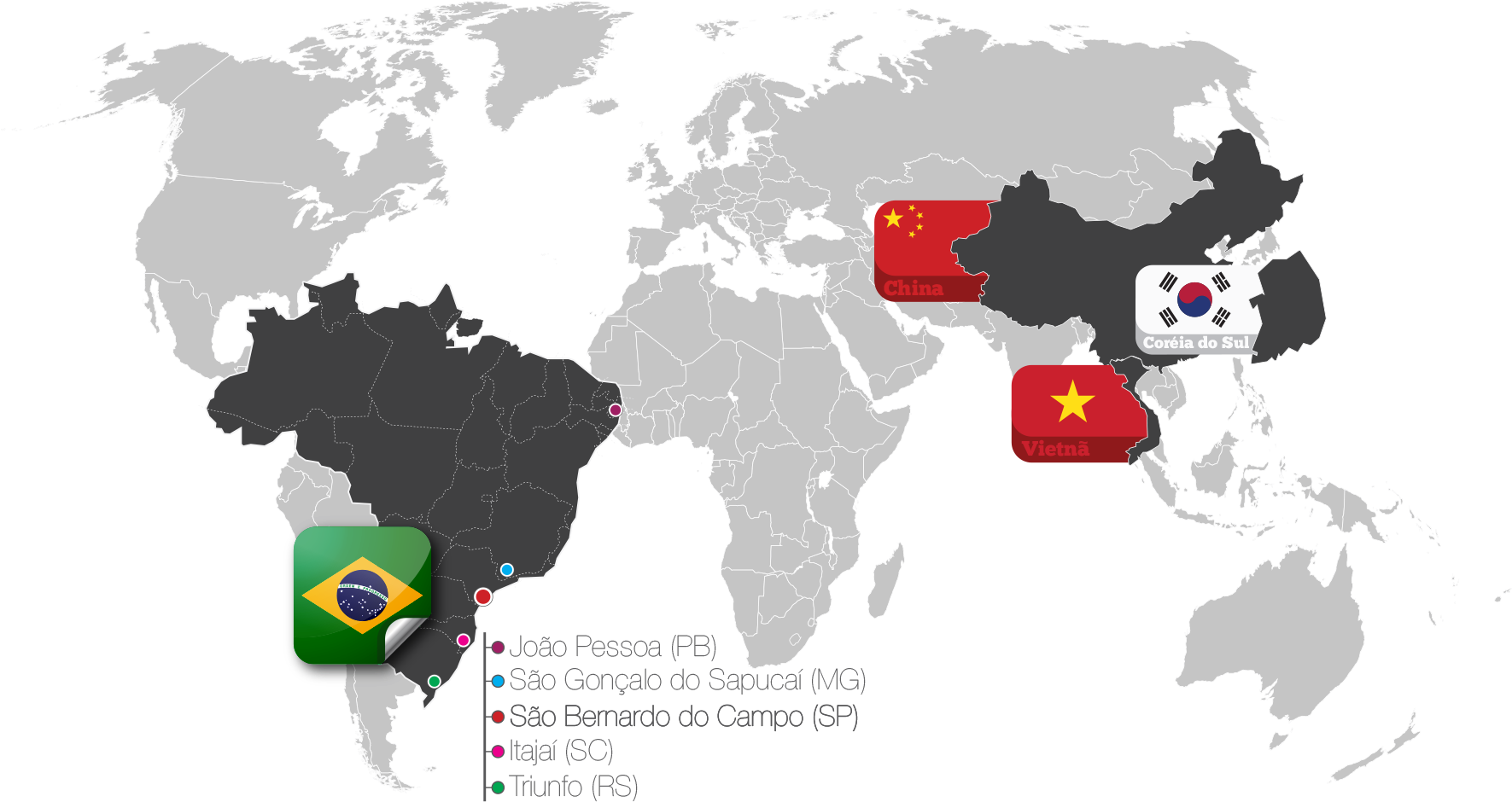 Mapa Mundi Moais - Used Clothing Map (1770x948), Png Download