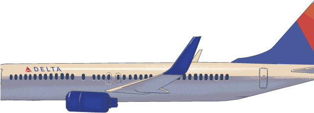 Flight Clipart Delta - Aircraft (640x480), Png Download