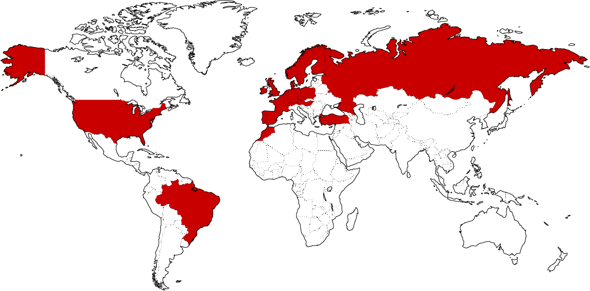 Mapa Mundi Onde Estive2 - Expro Group (1152x569), Png Download