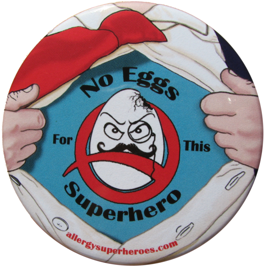 Pre-order Allergy Superheroes Button - Wheat (600x596), Png Download