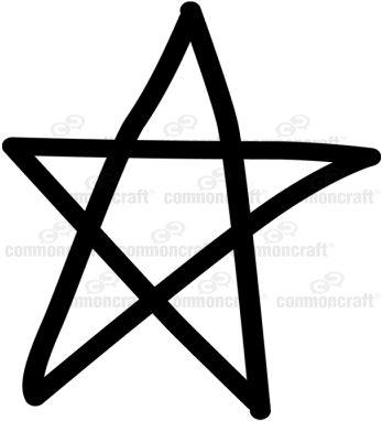 Star 5 Line - Satanist Star (400x400), Png Download