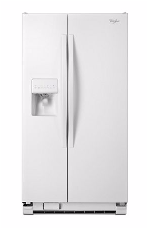 Whirlpool Side By Side Refrigerator - Whirlpool 21 Cu. Ft. Side-by-side Refrigerator – Wrs331fddw (351x452), Png Download