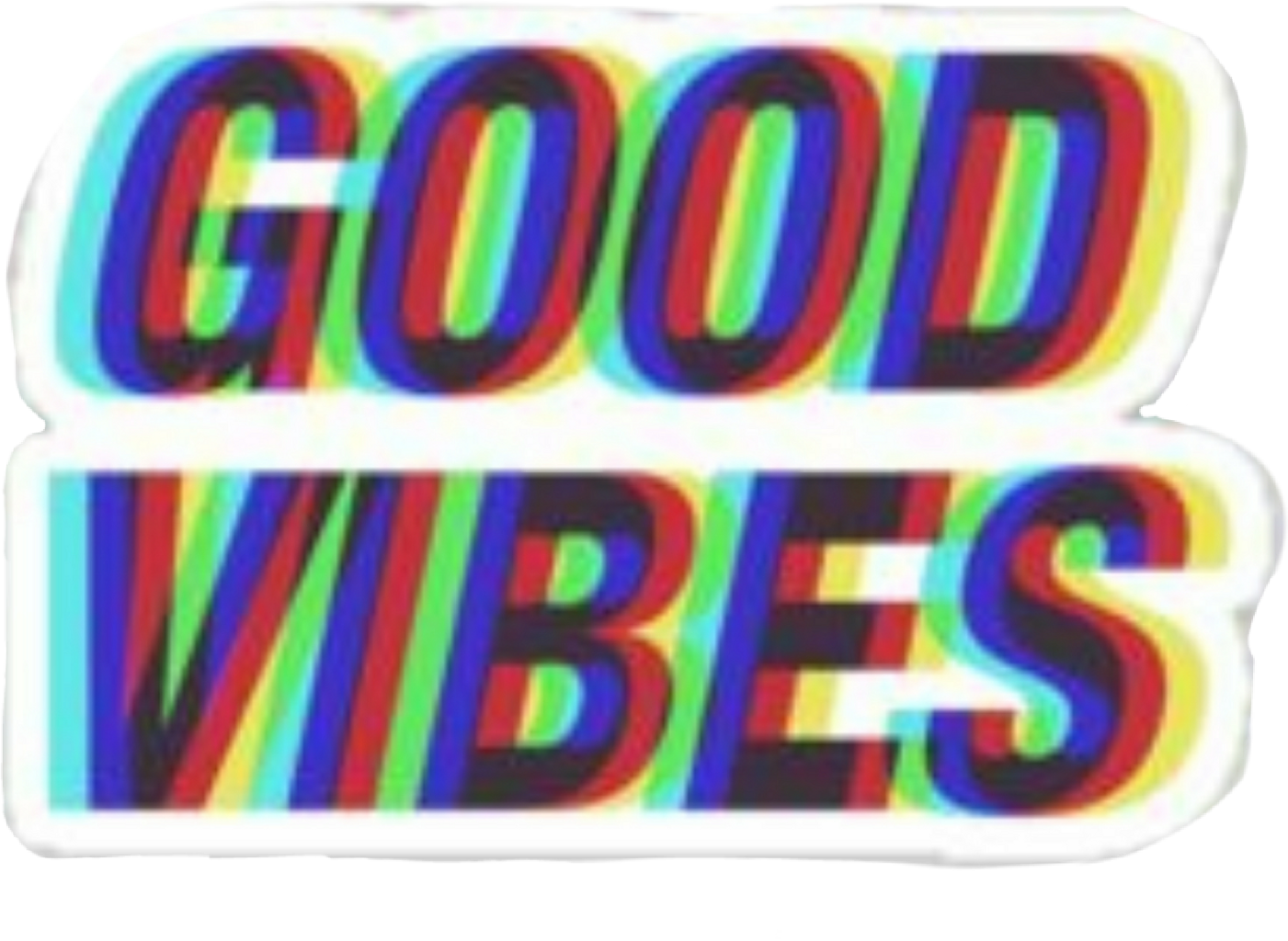 Report Abuse - Good Vibes Sticker (1401x1024), Png Download