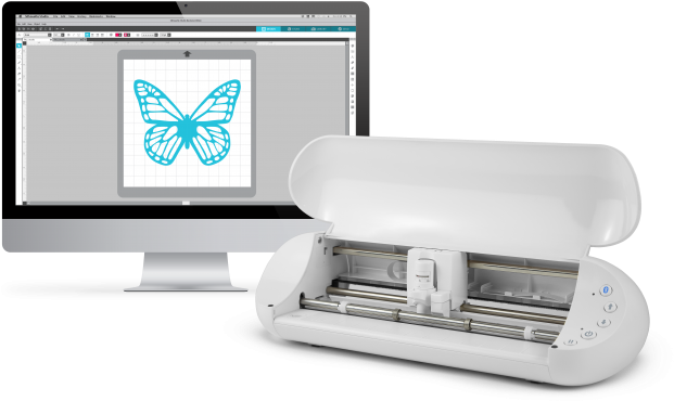 The Silhouette Portrait 2 Is Shown Next To A Computer - Silhouette 2 Portrait (800x462), Png Download