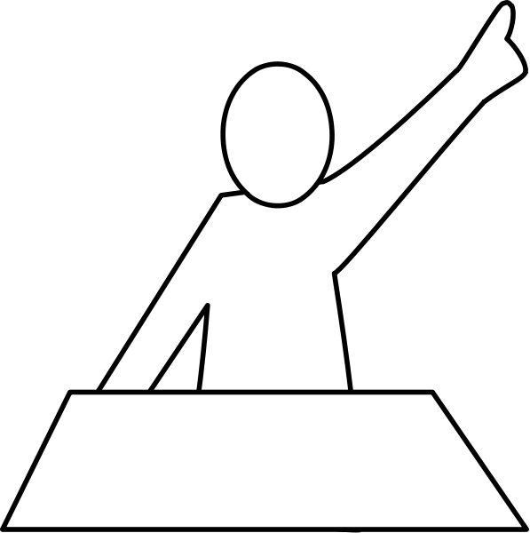 Question Clipart Png - Raise Your Hand To Talk (597x600), Png Download