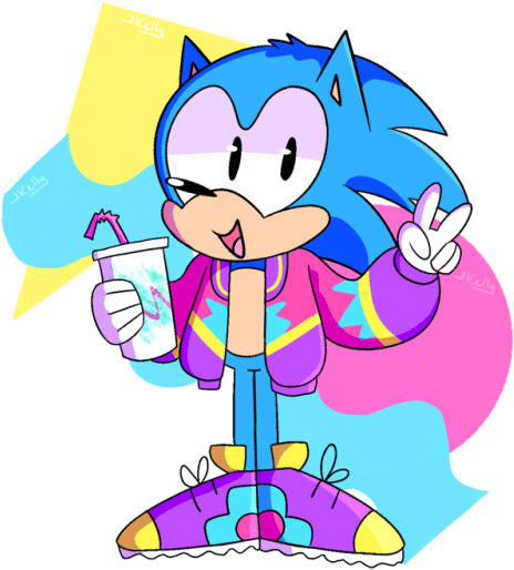 Sonic The Hedgehog Aesthetic (500x638), Png Download