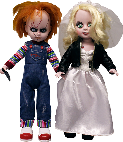 Childs Play Collectible Figure Chucky And Tiffany Living - Living Dead Dolls (431x495), Png Download