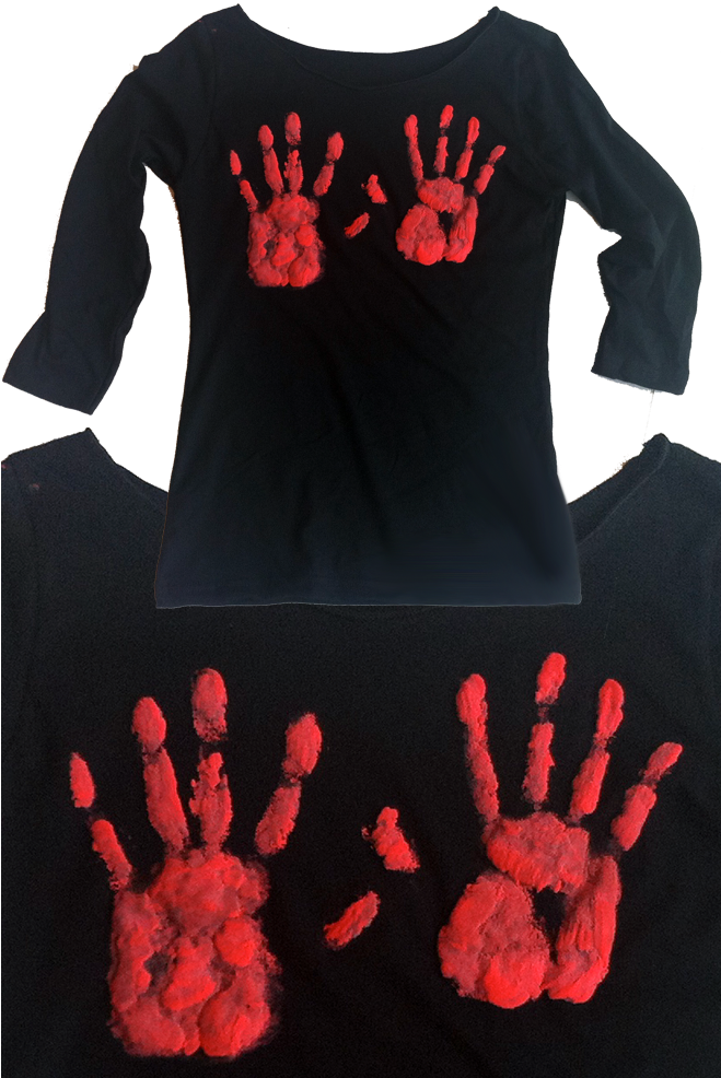 With Bloody Hands On The Front ☆ - Shirt (658x1000), Png Download