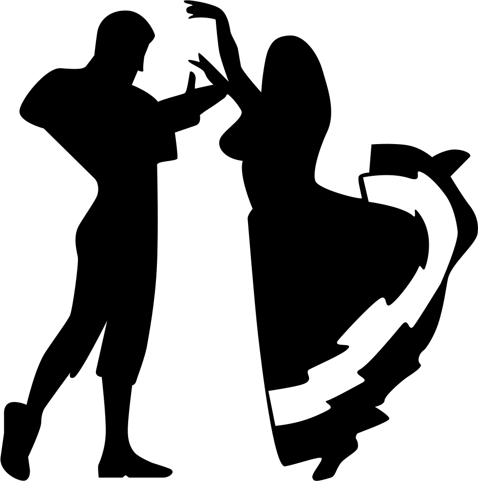 Couple Dancing Flamenco - Couple Dance Icon Png (981x988), Png Download