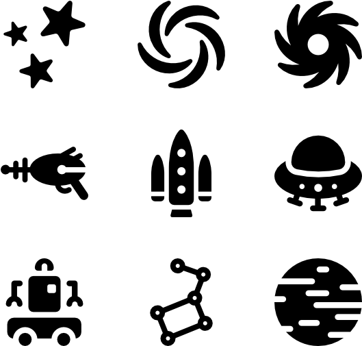 Space Sci-fi 40 Icons - Sci Fi Clip Art (600x564), Png Download