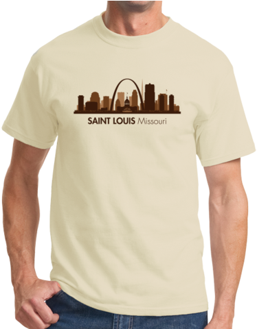 Skyline Of Saint Louis, Missouri - Politics Funny T Shirt (382x479), Png Download