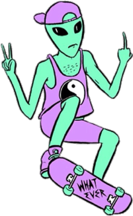Tumblr Alien - Căutare Google - Alien Skate (500x500), Png Download