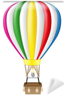 Hot Air Balloon Vector Illustration Wall Mural • Pixers® - Danke Heißluft-ballon-regenbogen-postkarte Postkarte (400x400), Png Download