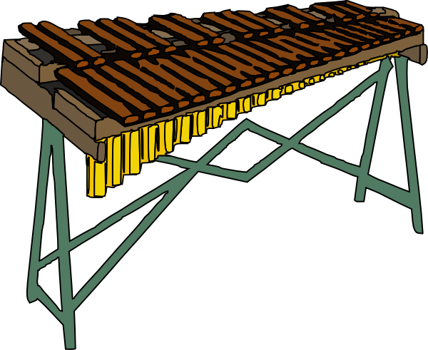 Xylophone Clip Art - Marimba Clipart (600x491), Png Download