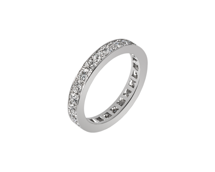 Dia Wedding Band 3012885 Rnd - Wedding Ring (700x559), Png Download