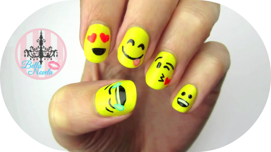 ايموجي - Back To School Nail Designs For Short Nails (889x500), Png Download