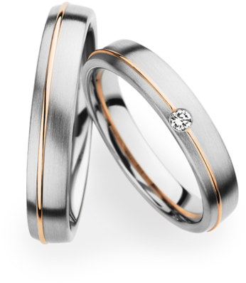 Christian Bauer Platinum And Rose Gold Matching Wedding - Christian Bauer Wedding Ring (480x480), Png Download