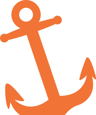 Anchor Clipart Orange - Blue Anchor Clip Art Png Transparent (325x388), Png Download