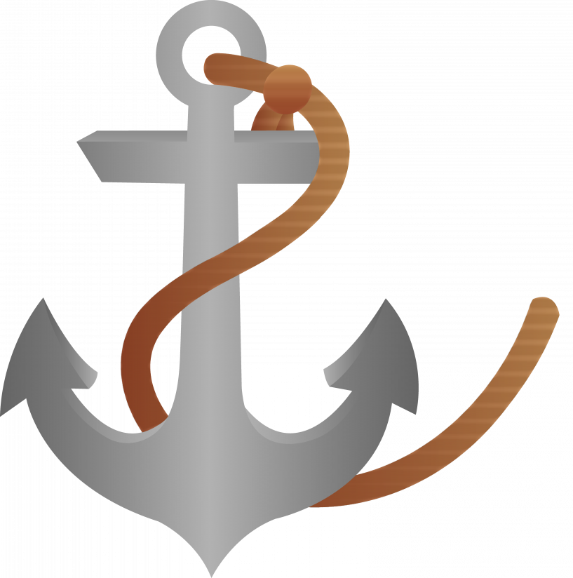 Ship Anchor Clipart With Rope Free - Ship Anchor Clipart (817x824), Png Download