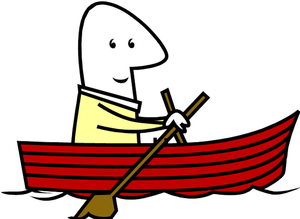 Fishing Boat Clipart Anchor Clipart - Row A Boat Clipart (599x445), Png Download