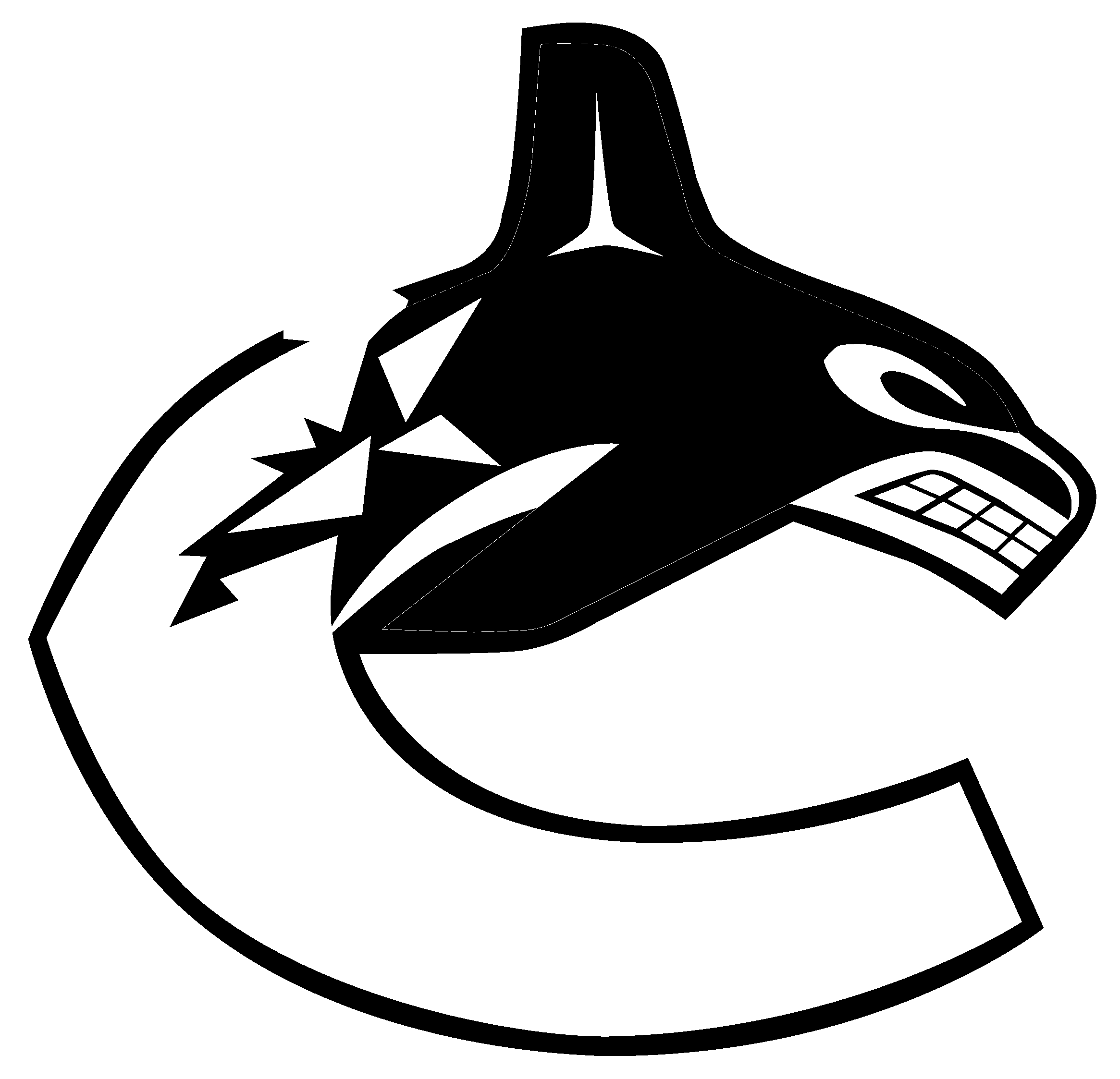Vancouver Canucks Logo Black And White - Vancouver Canucks Logo Png (2400x2400), Png Download