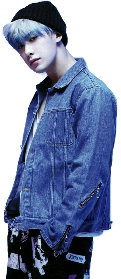 Report Abuse - Wonho With Blue Hair (715x986), Png Download