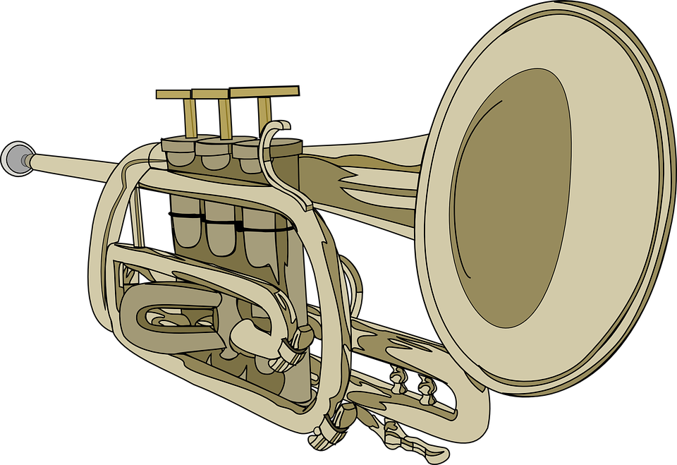 Horns Clipart Trumpet Horn - Trumpet Clip Art (960x659), Png Download
