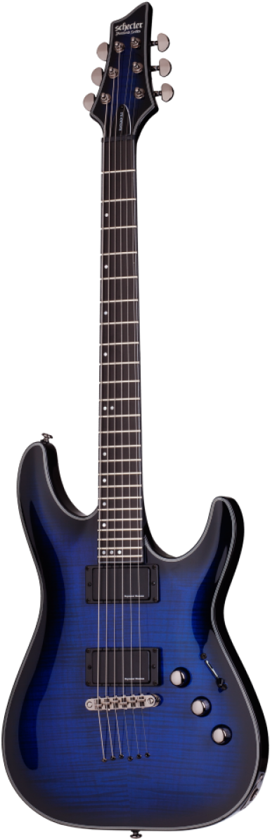 Schecter Guitar Blackjack Sls C 1 Active See Thru Blue - Schecter Damien Elite 6 Crb (1200x1200), Png Download