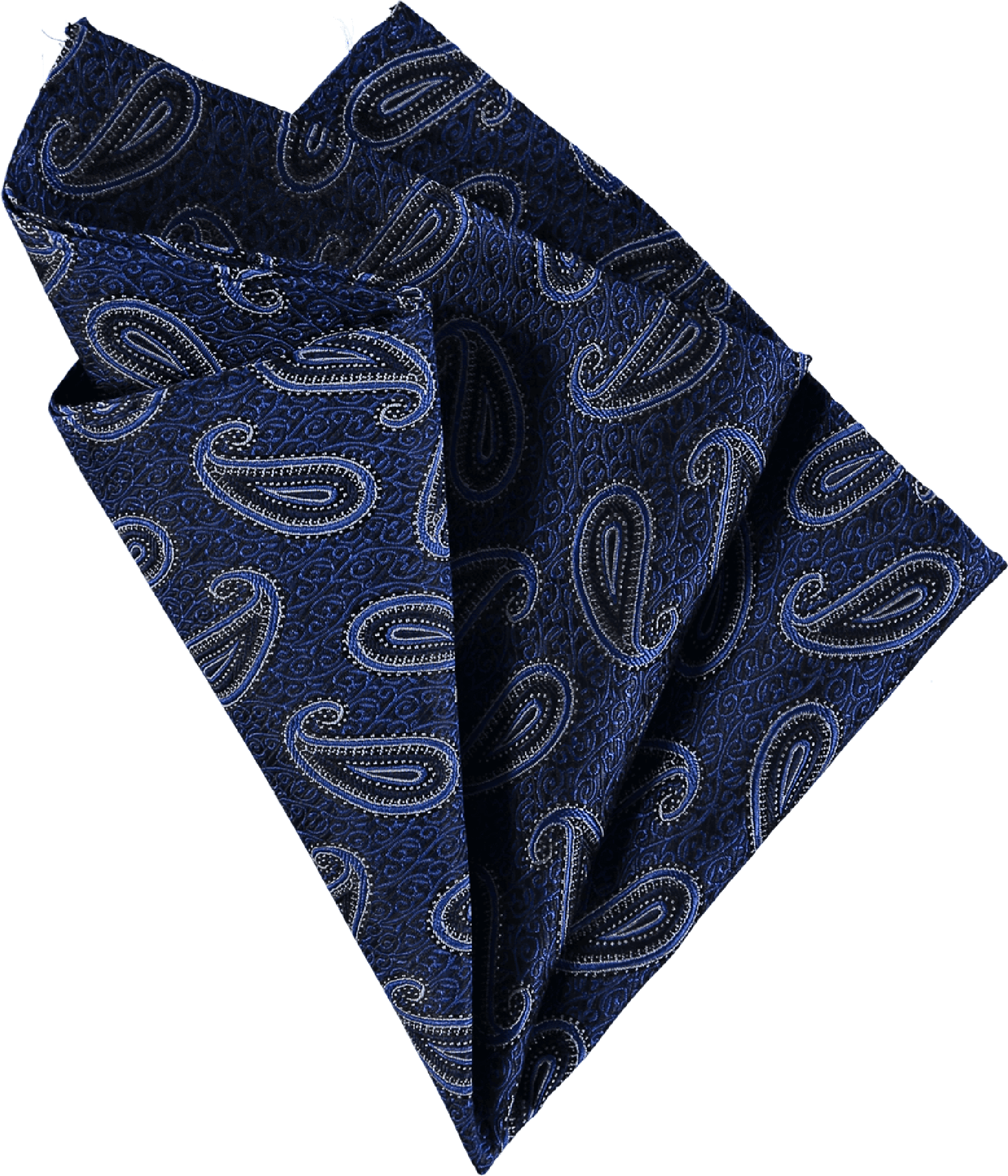 Pocket Square Paisley Navy Blue 1 - Paisley (2128x2128), Png Download