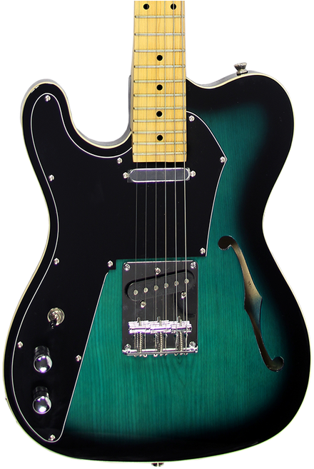 Reville Rpt199 Series Left Handed Semi-hollow Electric - Electric Guitar (461x659), Png Download