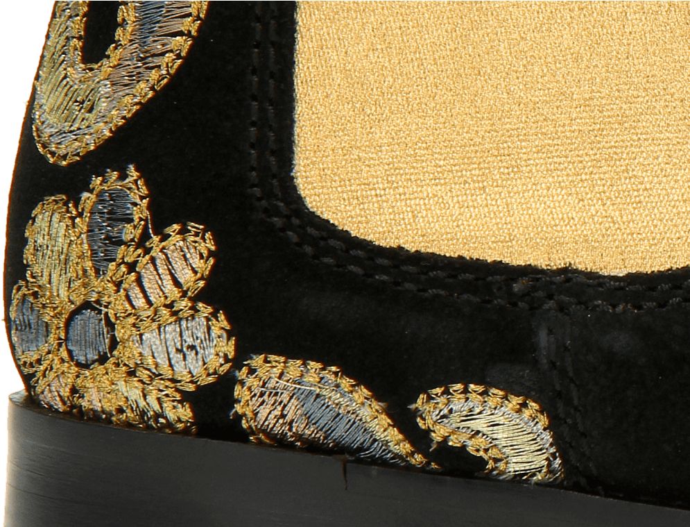 Ankle Boots Roberta 8 Black Embrodery Paisley Elastic - Handbag (1024x1024), Png Download