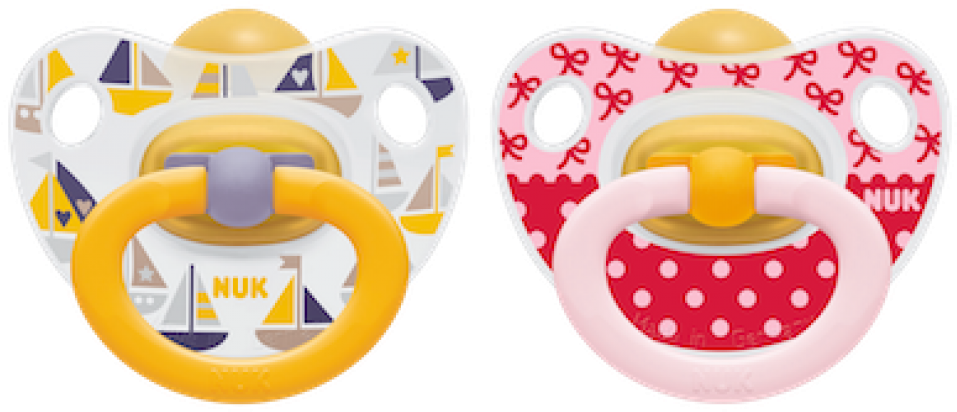 Nuk Classic Happy Kids Latex Soother 2pk - Nuk Pacifier 18 36 Months Glow (988x988), Png Download