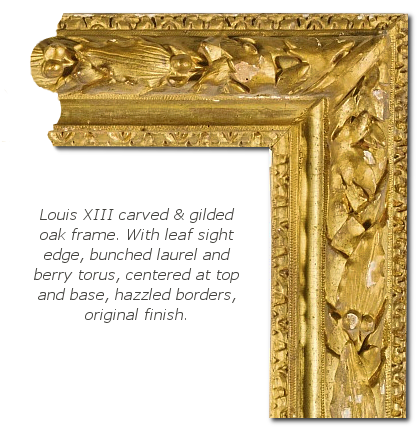 Louis Xiii Carved & Gilded Oak Frame - Oak (450x450), Png Download